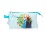 Joumma Disney Frozen Forever Estuche Triple Azul Claro 22x12x5 cm Poliéster