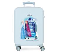 Joumma Disney Frozen Ice Dreams Maleta de Cabina Azul Claro 38x55x20 cm Rígida ABS Cierre de combinación Lateral 34L 2,6kg 4 Ruedas Dobles Equipaje de Mano