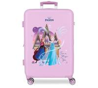 Joumma Disney Frozen Ice Dreams Maleta Mediana Lila 46x65x23 cm Rígida ABS Cierre de combinación TSA 56L 3,1kg 4 Ruedas Dobles Extensible