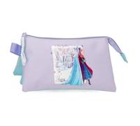 Joumma Disney Frozen In This Together Estuche Triple Lila 22x12x5 cm Poliéster