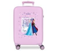 Joumma Disney Frozen In This Together Maleta de Cabina Lila 38x55x20 cm Rígida ABS Cierre de combinación Lateral 35L 2,5kg 4 Ruedas Dobles