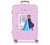 Joumma Disney Frozen In This Together Maleta Mediana Lila 46x65x23 cm Rígida ABS Cierre de combinación Lateral 56L 3,1kg 4 Ruedas Dobles