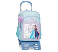 Joumma Disney Frozen In This Together Mochila Escolar Doble Compartimento con Carro Lila 30x40x13 cm Poliéster 15,6L