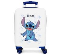Joumma Disney Happy Stitch Maleta de Cabina Blanco 33x50x20 cms Rígido 2 kgs Cierre de combinación Lateral ABS 2 kgs 33L Equipaje de Mano