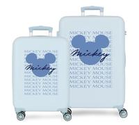 Joumma Disney Have A Good Time Juego de Maletas Azul 55/65 cms Rígido 6 kgs Cierre de combinación Lateral ABS 6 kgs 91L Equipaje de Mano