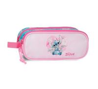 Joumma Disney Heart Stitch Estuche Doble Rosa 23x9x7 cms Poliéster 1,45L