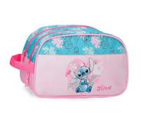 Joumma Disney Heart Stitch Neceser Dos Compartimentos Rosa 26x16x12 cms Poliéster 4,99L