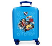 Joumma Disney High Speed Mickey Maleta de Cabina Azulon 33x50x20 cm Rígida ABS Cierre de combinación Lateral 28L 2,2kg 4 Ruedas Dobles Equipaje de Mano