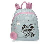 Disney Mochila casual Kisses M&M Mickey y Minnie Poliéster Azul 25,5x35x14 cm