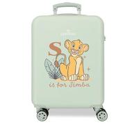 Joumma Disney Lion King Sun & Sabana Maleta de Cabina Menta 38x55x20 cm Rígida ABS Cierre de combinación Lateral 34L 2,6kg 4 Ruedas Dobles Equipaje de Mano