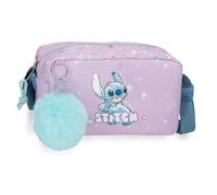 Joumma Disney Lovely Stitch Bolso Bandolera Morado 19,5x11,5x7,5 cms Poliéster