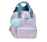Joumma Disney Lovely Stitch Mochila escolar mochila infantil fabricada en Poliéster, Tirantes anchos y ajustables que se adaptan, bolsillo frontal.