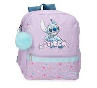 Joumma Disney Lovely Stitch Mochila escolar mochila infantil fabricada en Poliéster, Tirantes anchos y ajustables que se adaptan, bolsillo frontal.