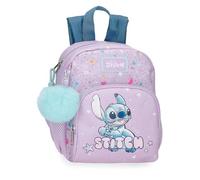 Joumma Disney Lovely Stitch Mochila escolar mochila infantil fabricada en Poliéster, Tirantes anchos y ajustables que se adaptan, bolsillo frontal.