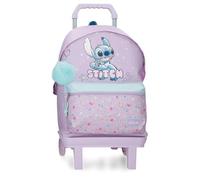 Joumma Disney Lovely Stitch Mochila para portátil 13,3" con Carro Morado 31,5x44x15 cms Poliéster 20,46L