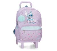 Joumma Disney Lovely Stitch Mochila para portátil 13,3" Doble Compartimento Adaptable a Carro Morado 32x44x17 cms Poliéster 24,68L