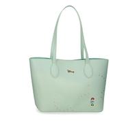 Joumma Disney Luxe Minnie Bolso Tote Turquesa Verde 31x25,5x11,5 cm PU y Poliéster