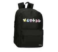 Disney Joumma Mickey Heads Mochila Escolar 15,6" Negro 31,5x45x15 cms Poliéster 21,26L