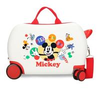 Joumma Disney Mickey Peek a Boo Maleta Infantil Blanco 45x31x20 cms Rígida ABS 24,6L 1,8 kgs 4 Ruedas Equipaje Mano