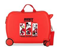 Joumma Disney Mickey Racing Maleta Infantil Rojo 50x38x20 cm Rígida ABS Cierre de combinación Lateral 34L 2,1kg 2 Ruedas Dobles Equipaje de Mano