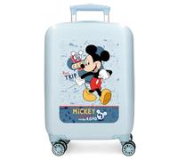 Joumma Disney Mickey Road Trip Maleta de Cabina Azul 33x50x20 cms Rígida ABS Cierre de combinación Lateral 28,4L 2 kgs 4 Ruedas Dobles Equipaje Mano