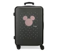 Joumma Disney Mickey Studs Maleta Mediana Negro 46x65x23 cms Rígida ABS Cierre de combinación Lateral 56L 3 kgs 4 Ruedas Dobles