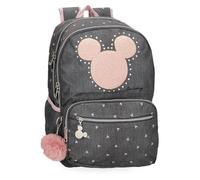 Joumma Disney Mickey Studs Mochila Escolar Adaptable a Carro Negro 32x44x17 cms Poliéster 24,68L