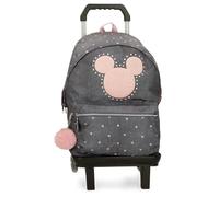 Joumma Disney Mickey Studs Mochila Escolar para Portátil con Carro Negro 31x44x15 cms Poliéster 20,46L