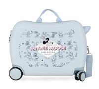 Joumma Disney Minnie American Darling Maleta Infantil Azul 50x38x20 cms Rígida ABS Cierre de combinación Lateral 38L 1,8 kgs 2 Ruedas Equipaje Mano