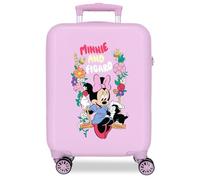 Joumma Disney Minnie Cute & Fun Maleta de Cabina Lila 33x50x20 cm Rígida ABS Cierre de combinación Lateral 28L 2,2kg 4 Ruedas Dobles Equipaje de Mano