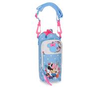 Joumma Disney Minnie Flowers Bandolera Pequeña Azul Claro 8x22,5x8 cm Poliéster