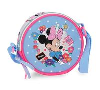Joumma Disney Minnie Flowers Bandolera Redonda Azul Claro 14x14x4 cm Poliéster