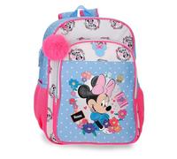 Joumma Disney Minnie Flowers Mochila Escolar Adaptable a Carro Azul Claro 30x40x13 cm Poliéster 15,6L