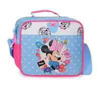 Joumma Disney Minnie Flowers Neceser Adaptable con Bandolera Azul Claro 23x20x9 cm Poliéster