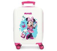 Disney Joumma Minnie Good Mood Maleta de Cabina Blanco 33x50x20 cms Rígida ABS Cierre de combinación Lateral 28,4L 2 kgs 4 Ruedas Dobles Equipaje Mano