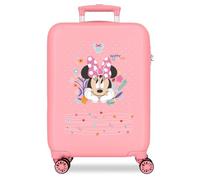Joumma Disney Minnie Happy To Be Me Maleta de Cabina Rosa 38x55x20 cm Rígida ABS Cierre de combinación Lateral 35L 2,5kg 4 Ruedas Dobles