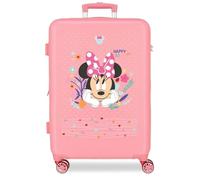 Joumma Disney Minnie Happy To Be Me Maleta Mediana Rosa 46x65x23 cm Rígida ABS Cierre de combinación Lateral 56L 3,1kg 4 Ruedas Dobles