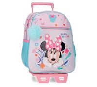 Joumma Disney Minnie Happy To Be Me Mochila con Carro Rosa 27x33x11 cm Poliéster 9,8L