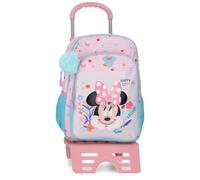 Joumma Disney Minnie Happy To Be Me Mochila Escolar con Carro Rosa 30x40x13 cm Poliéster 15,6L