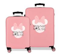 Disney Joumma Minnie Heads Juego de maletas Rosa 55/65 cms Rígido 7,54 kgs Cierre de combinación lateral ABS 7,54 kgs 91L Equipaje de mano