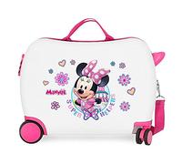 Joumma Disney Minnie Helpers Maleta Cabina, Maleta Infantil, Fabricada en ABS, un Material Resistente, Cuatro Ruedas Dobles de Giro multidireccional, Cierre de combinación Lateral