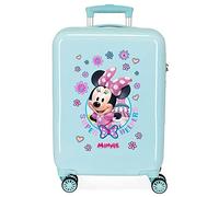 Joumma Disney Minnie Helpers Maleta Cabina, Maleta Infantil, Fabricada en ABS, un Material Resistente, Cuatro Ruedas Dobles de Giro multidireccional, Cierre de combinación Lateral