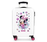 Joumma Disney Minnie Helpers Maleta Cabina, Maleta Infantil, Fabricada en ABS, un Material Resistente, Cuatro Ruedas Dobles de Giro multidireccional, Cierre de combinación Lateral