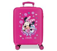 Joumma Disney Minnie Helpers Maleta Cabina, Maleta Infantil, Fabricada en ABS, un Material Resistente, Cuatro Ruedas Dobles de Giro multidireccional, Cierre de combinación Lateral