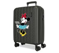 Joumma Disney Minnie Line Maleta de Cabina Antracita 40x55x20 cms rígida 2,8 kgs Cierre TSA Integrado ABS 2,8 kgs 37L Extensible Equipaje de Mano
