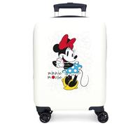 Joumma Disney Minnie Magic Maleta de Cabina Blanco 33x50x20 cms Rígida ABS Cierre de combinación Lateral 28,4L 2 kgs 4 Ruedas Dobles Equipaje Mano