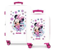 Joumma Disney Minnie Super Helpers Juego de Maletas Blanco 55/65 cms Rígido 6 kgs Cierre de combinación Lateral ABS 6 kgs 91L Equipaje de Mano