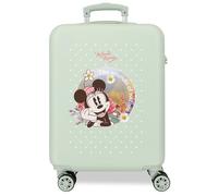 Joumma Disney Minnie Wild Nature Maleta de Cabina Verde 38x55x20 cms Rígida ABS Cierre de combinación Lateral 34L 2 kgs 4 Ruedas Equipaje Mano