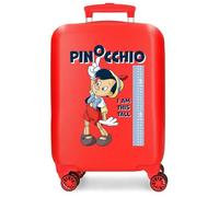 Joumma Disney Pinocchio Maleta de Cabina Rojo 33x50x20 cms Rígida ABS Cierre de combinación Lateral 28,4L 2 kgs 4 Ruedas Dobles Equipaje Mano
