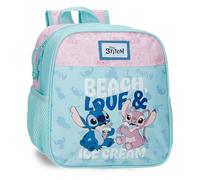 Joumma Disney Stitch Beach & Love Mochila Guardería Turquesa Verde 23x25x10 cm Poliéster 5,75L